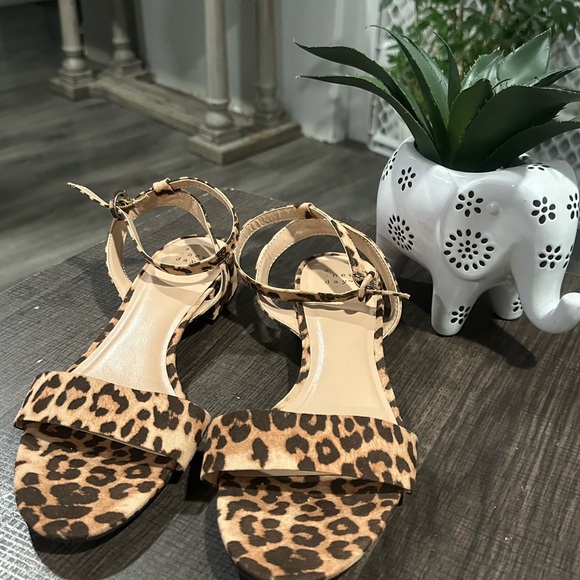 a new day Leopard Print Ankle Strap Sandals - Brown/Tan - Picture 3 of 6